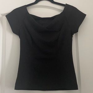 Vintage off shoulder black top
